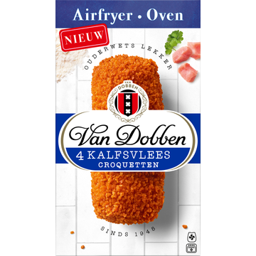 Van Dobben Airfryer Oven Kalfsvlees Croquetten 4 x 80 g bij Jumbo | Flickmyhouse