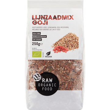 Raw Organic Food Lijnzaadmix Goji 250 g bij Jumbo | Flickmyhouse