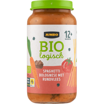 Jumbo Biologisch Babyvoeding Spaghetti Bolognese met Rundvlees 12+ Maanden 250 g | Flickmyhouse