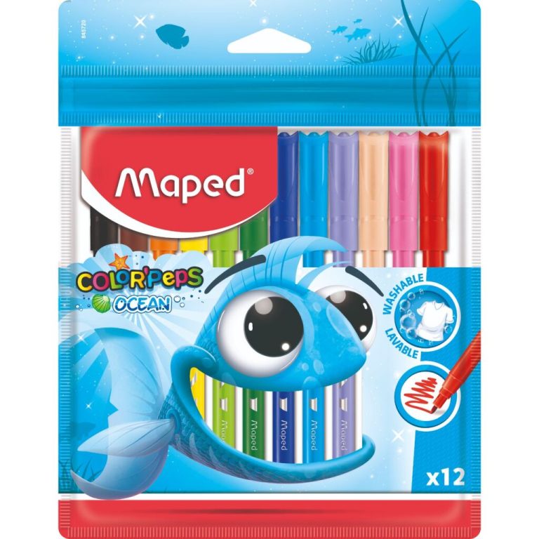 Maped ColorPeps Ocean Viltstiften 12 Stuks | Kopen bij Flickmyhouse