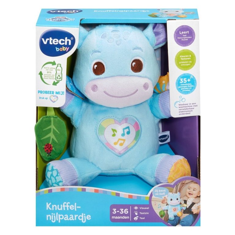 VTech Baby Knuffel Nijlpaardje + Licht en Geluid | Kopen bij Flickmyhouse