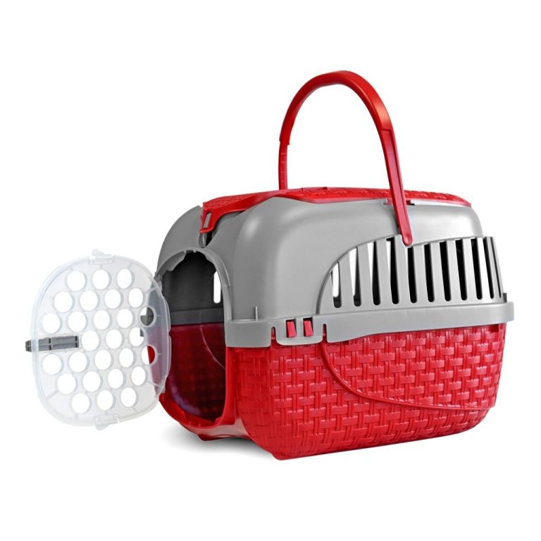 Bama Pet Transportbox 52x33x34 cm Rood/Zilver | Kopen bij Flickmyhouse