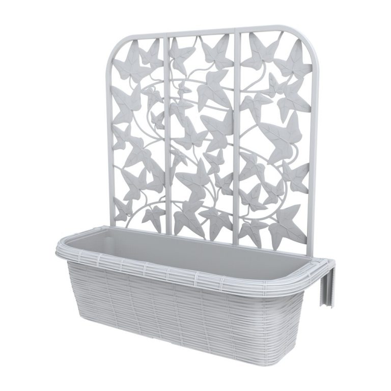 Bama Fioriera Bloem-Balkonbakken Privacy 60x22x64 cm 2 Stuks Wit | Kopen bij Flickmyhouse