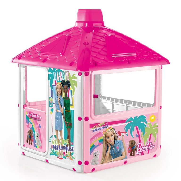 Barbie City Speelhuis 132x104x104 cm Roze/Wit | Kopen bij Flickmyhouse