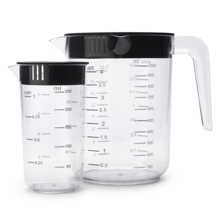 Brabantia Tasty+ Maatbeker Set 1L+250 ml Zwart/Transparant | Kopen bij Flickmyhouse
