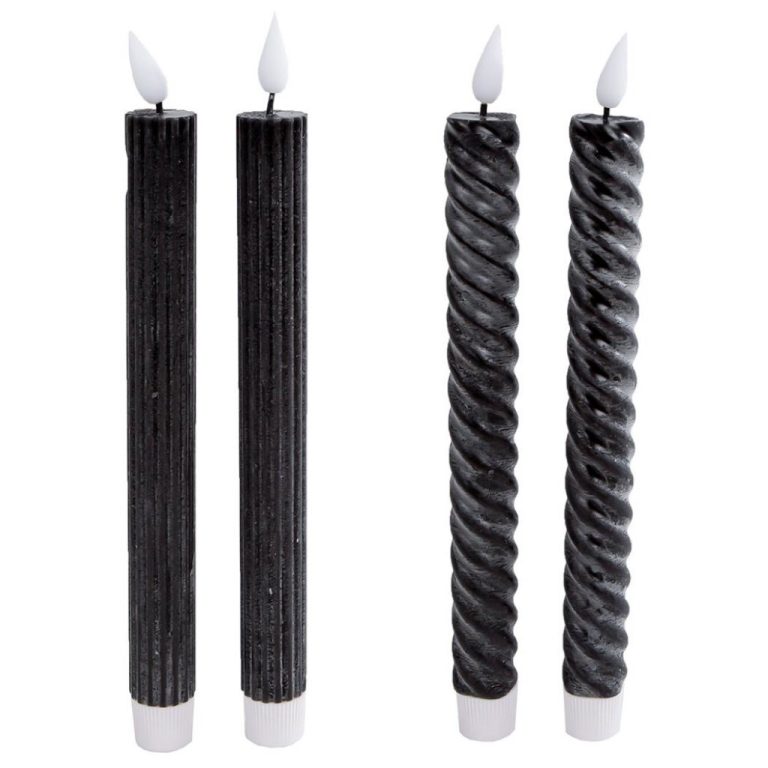 LED Kaarsen Moving Light + Timer 2 Stuks Zwart Assorti | Kopen bij Flickmyhouse