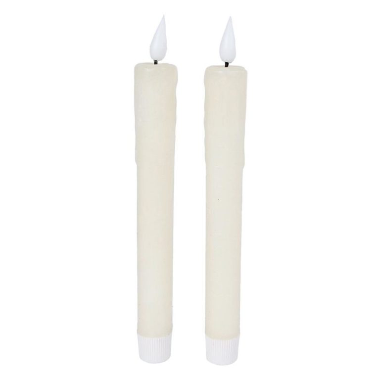 LED Kaarsen + Afstandsbediening 2 Stuks Ivoor | Kopen bij Flickmyhouse