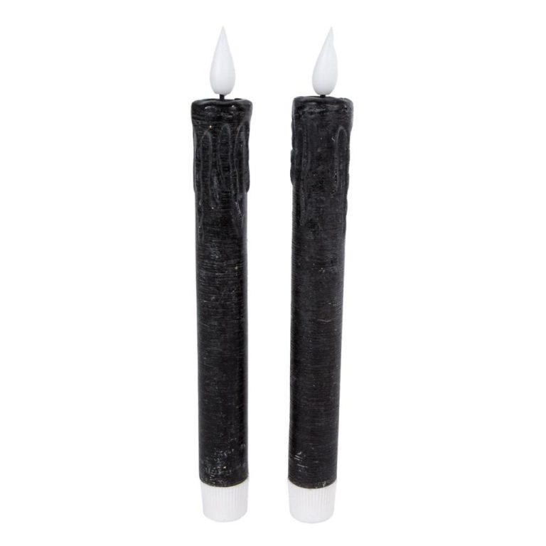 LED Kaarsen + Afstandsbediening 2 Stuks Zwart | Kopen bij Flickmyhouse