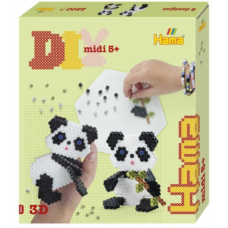Hama Strijkkralen Midi 3D Panda 2500 Stuks | Kopen bij Flickmyhouse