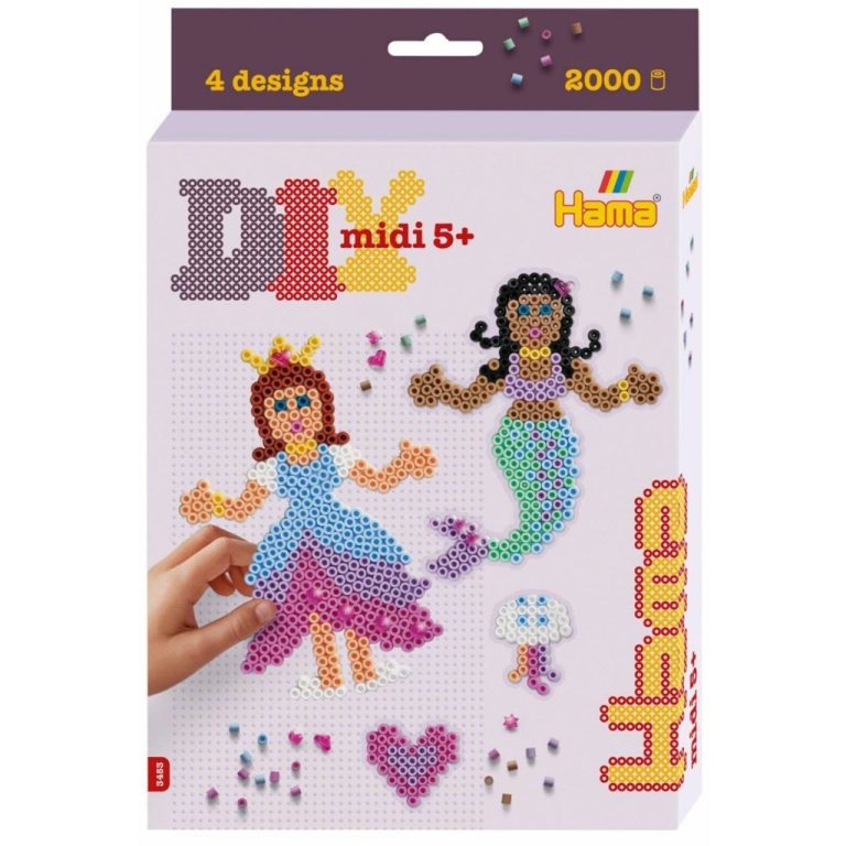 Hama Strijkkralen Midi 3D Prinsessen en Zeemeerminnen 2000 Stuks | Kopen bij Flickmyhouse