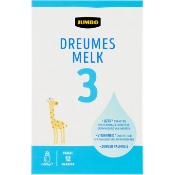 Jumbo 3 Dreumesmelk 12 Maanden 2 x 400 g | Flickmyhouse