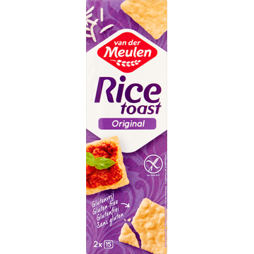 Van Der Meulen Rice Toast Original 2 x 15 Stuks 65 g bij Jumbo | Flickmyhouse