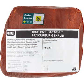 Jumbo King Size Barbecue Procureur Gekruid 1