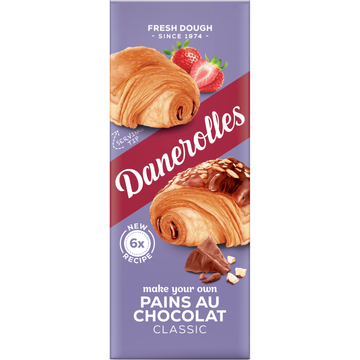 Danerolles Fresh Dough Pains au Chocolat Classic 6 Stuks 275 g bij Jumbo | Flickmyhouse