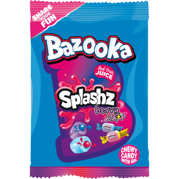 Bazooka Splashz Berry Blast 120g bij Jumbo | Flickmyhouse