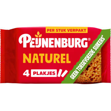 Peijnenburg ontbijtkoek naturel zonder toegevoegde suikers 4pack per stuk verpakt bij Jumbo | Flickmyhouse