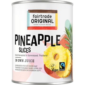 Fairtrade Original Ananas schijfjes 565 g bij Jumbo | Flickmyhouse