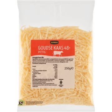 Jumbo Goudse Kaas Pittig 48+ Geraspt 250 g | Flickmyhouse