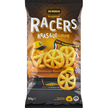 Jumbo Knapperige Racers Kaas & Ui Chips 125 g Aanbieding bij Jumbo | 2e halve prijs | Flickmyhouse