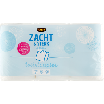 Jumbo Toiletpapier Maxi Rol Zacht en Sterk 3Laags 6 Rollen | Flickmyhouse