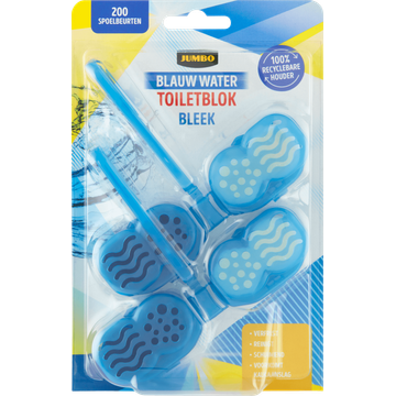 Jumbo Blauw Water Toiletblok Bleek 2 x 48 g | Flickmyhouse