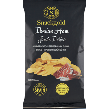 Snackgold Iberian Ham Gourmet Potato Crisps 125 g bij Jumbo | Flickmyhouse