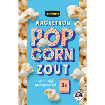 Jumbo Magnetron Popcorn Zout 3 x 90 g | Flickmyhouse