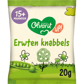 Olvarit Up! Erwten Knabbels 15+ Maanden 20 g bij Jumbo | Flickmyhouse