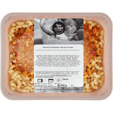 Vers Aan Tafel Macaroni Tomatensaus met Ham en Kaas 550 g bij Jumbo | Flickmyhouse