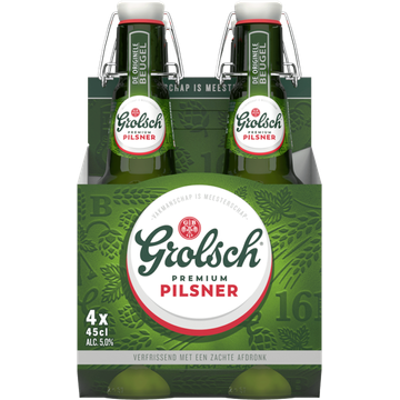 Grolsch Premium Pilsner Beugelflessen 4 x 450ml bij Jumbo | Flickmyhouse