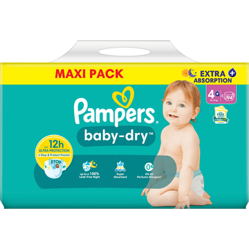 Pampers BabyDry Maat 4+