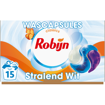 Robijn Classics 3in1 Wascapsules Stralend Wit 15 wasbeurten bij Jumbo | Flickmyhouse