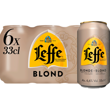 Leffe Blond Belgisch Abdijbier Blik 6 x 330ML bij Jumbo | Flickmyhouse