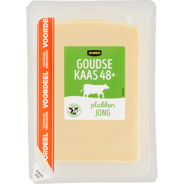 Jumbo Goudse Kaas Jong 48+ Plakken Voordeelverpakking 400 g | Flickmyhouse