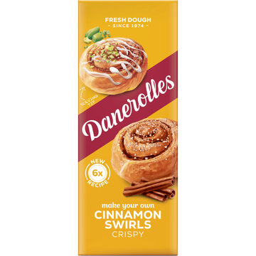 Danerolles Fresh Dough Cinnamon Swirls Crispy 6 Stuks 275 g bij Jumbo | Flickmyhouse