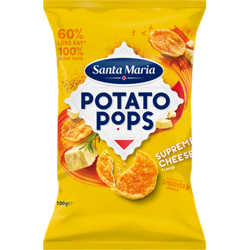 Santa Maria Potato Pops Supreme Cheese Flavor 100g bij Jumbo | Flickmyhouse