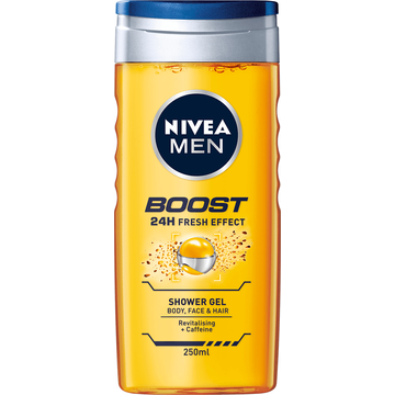 Nivea Men Boost 24h Fresh Effect Shower Gel 250 ml bij Jumbo | Flickmyhouse