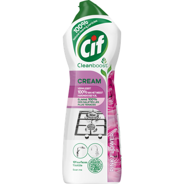 Cif CleanBoost Schuurmiddel Cream Pink 750 ml bij Jumbo | Flickmyhouse