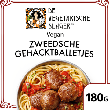 De Vegetarische Slager Zweedsche Gehacktballetjes Vegan 180 g Aanbieding bij Jumbo | 1+1 gratis | Flickmyhouse