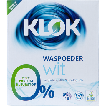 Klok waspoeder Wit 18 Wasbeurten bij Jumbo | Flickmyhouse