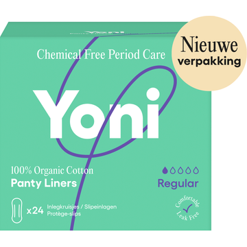 Yoni inlegkruisjes regular 100% biologisch katoen 24 stuks bij Jumbo | Flickmyhouse