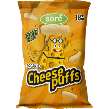 Sore Organic Cheese Puffs 18m+ 35 g bij Jumbo | Flickmyhouse