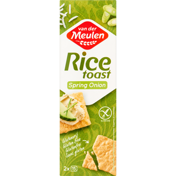Van Der Meulen Rice Toast Spring Onion 2 x 15 Stuks 65 g bij Jumbo | Flickmyhouse