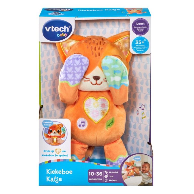 Vtech Baby Kiekeboe Knuffel Katje + Licht en Geluid | Kopen bij Flickmyhouse