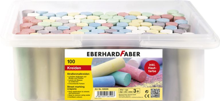 Eberhard Faber EF-526599 Stoepkrijt Glitter 100 Stuks In Bak | Kopen bij Flickmyhouse