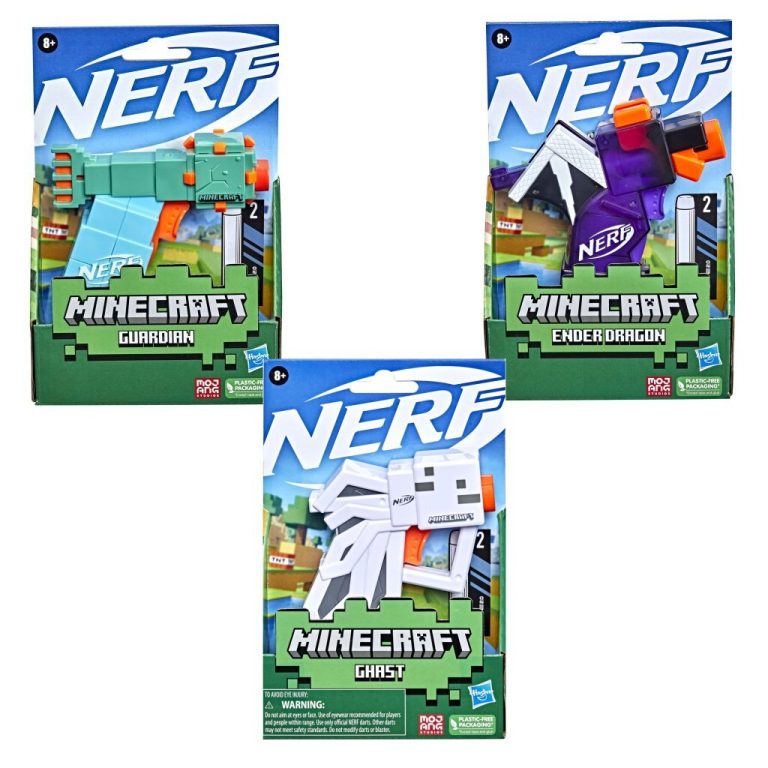 Nerf Microshots Minecraft Blaster + 2 Darts Assorti | Kopen bij Flickmyhouse