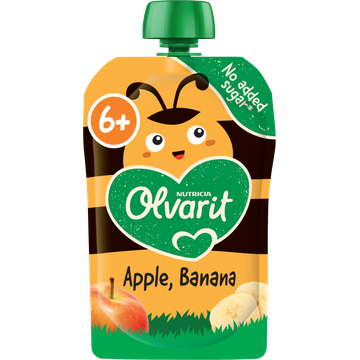 Olvarit Knijpfruit Appel Banaan 6+ Maanden 100 g bij Jumbo | Flickmyhouse