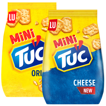 LU TUC Mini's Original en Cheese 2 x 100g bij Jumbo | Flickmyhouse