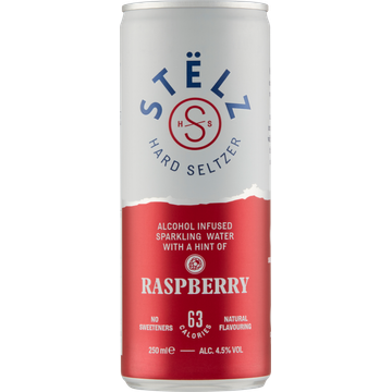 STËLZ Hard Seltzer Raspberry 250ML bij Jumbo | Flickmyhouse
