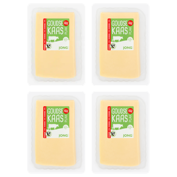 Goudse Kaas Jong 48+ Plakken 4 x 400g Voordeelverpakking bij Jumbo | Flickmyhouse